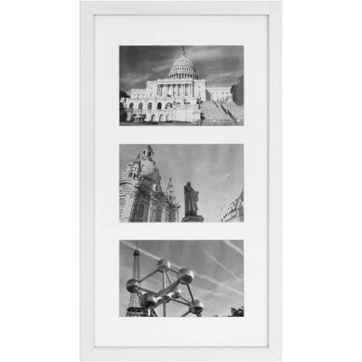 Képkeret, képkeret három 10 x 15 cm-es, fehér