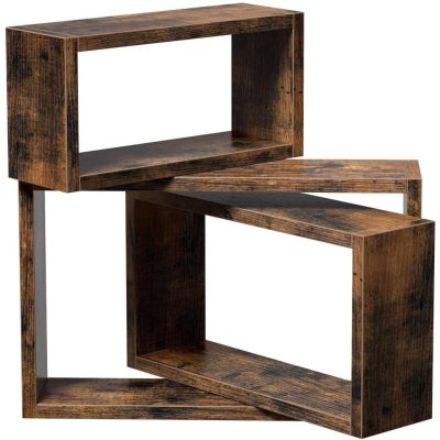 3 db fali polc, kocka úszó polcok, 40/35/30 cm