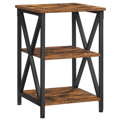 Éjjeliszekrény, oldalsó asztal 40 x 40 x 60 cm rusztikus barna