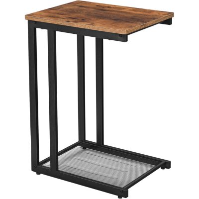 Kanapé alá csúsztatható oldalsó asztal, éjjeliszekrény hálós polccal