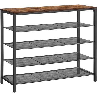 Cipőtartó, cipőállvány 4 rácsszinttel, rusztikus barna