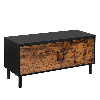 Cipőszekrény ajtóval, 100 x 35 x 50 cm barna