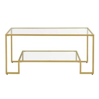 Üveg dohányzóasztal tárolóval 100 x 45 x 55 cm