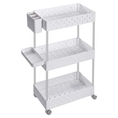 3 szintes konyhai kocsi süllyesztett polc kerekeken