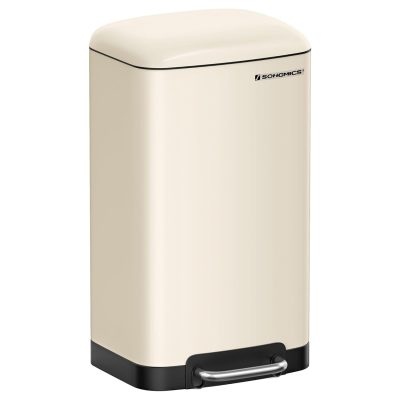 Pedálos szemetes, légmentes 30 literes szemetes, felhőfehér