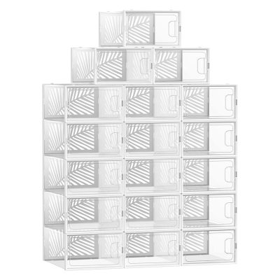 Cipős dobozok, 18 db-os cipőtároló rendszerező, fehér