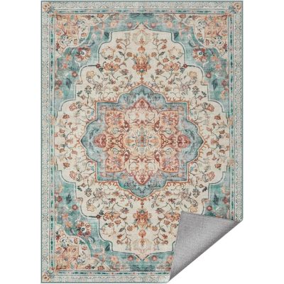 Home szőnyeg, 153 x 214 cm, nappali szőnyeg, akvamarinkék