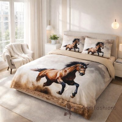 Vágtató ló mintás ágyneműszett – természet ereje a hálószobádban