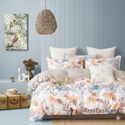 Botanica Breeze – 7 részes pamut ágyneműgarnitúra pasztell virágmintával