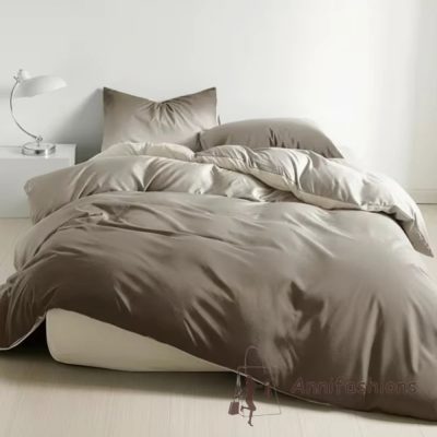 Színátmenetes ágynemű garnitúra khaki színben