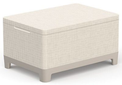 Keter SCANDI BOX kerti asztal tárolóval – Pebble grey / Soft grey, műanyag, 75×51×40 cm