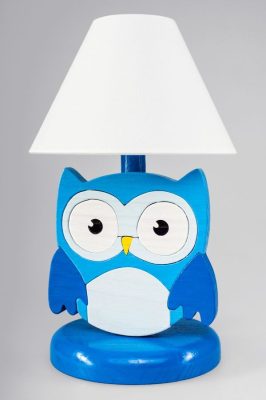 Bagoly kék éjjeli lámpa