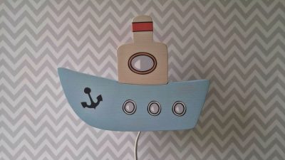 Hajó fali lámpa, világoskék