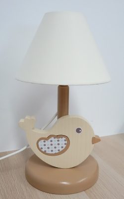 Madárka éjjeli lámpa, bézs