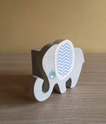 Elefánt ceruzatartó, fehér