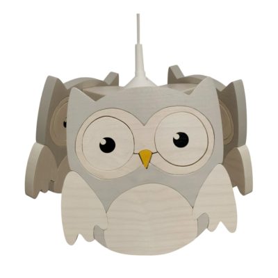 Bagoly szürke-fehér csillár