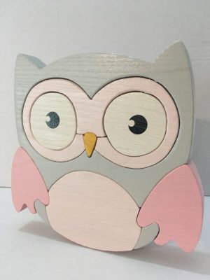 Bagoly szurke rozsa ceruzatarto