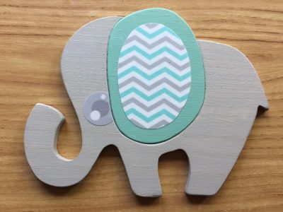 Elefánt türkiz bútordísz