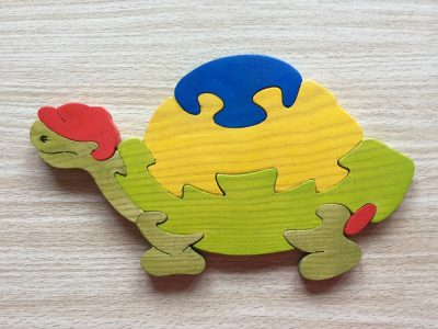 Teknős kék bútordísz