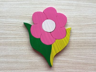 Virág pink bútordísz