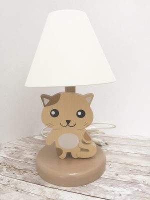 Cica éjjeli lámpa foltos, barna