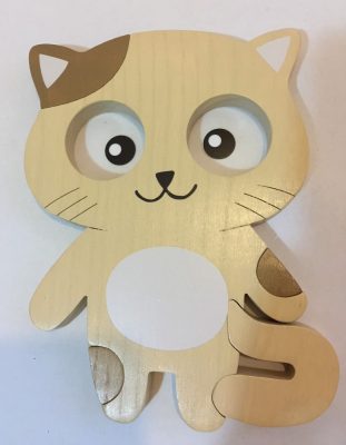 Cicás fali lámpa, FOLTOS , barna - gyereklámpa fából