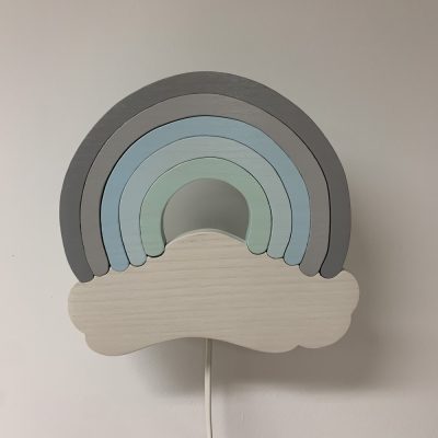 Szivárvány fali lámpa, türkiz