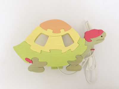 Teknős fali lámpa , narancs - pasztell