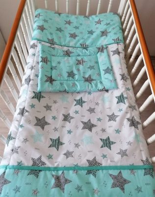 2 részes babaágynemű szett - GEO STAR, menta