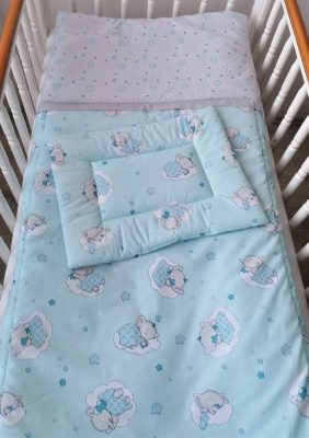 2 részes babaágynemű szett - Nelli álmodik, kék
