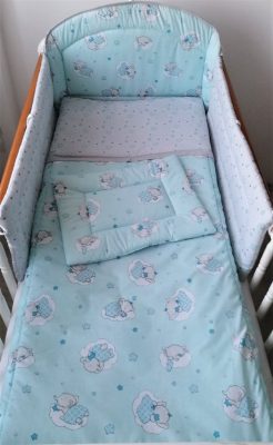 3 részes babaágynemű szett - Nelli álmodik, kék