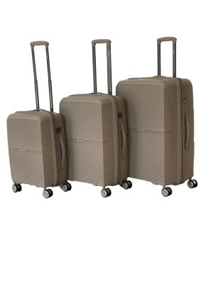 Orient bézs bővíthető bőrönd szett