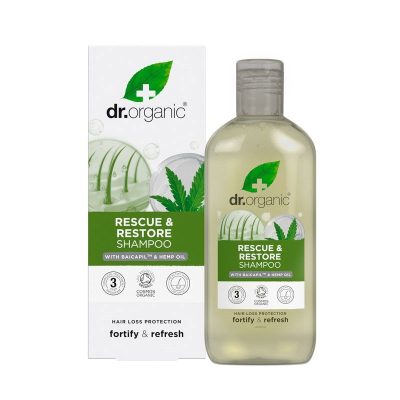 Dr Organic hajnövekedést serkenő sampon Baicapil formulával és kendermagolajjal, 265 ml