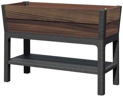 Keter DECO ELEVATED GARDEN BED magaságyás – önöntöző, walnut, 113×47,5×156 cm