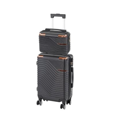 TraveLux Urban III gurulós bőrönd szett fekete