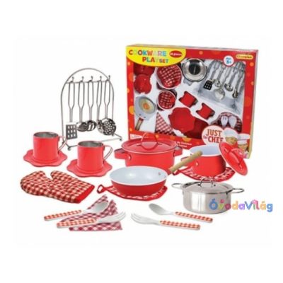 Játék edénykészlet 26 db-os (piros)