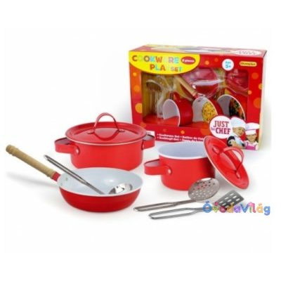 Játék edénykészlet 8 db-os (piros)