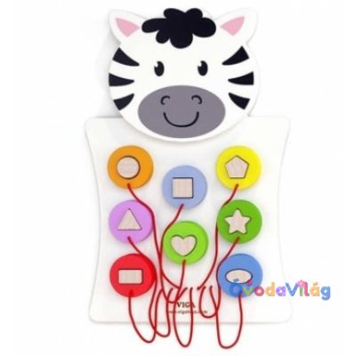 Falra szerelhető logikai játék (zebra)