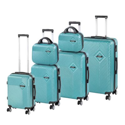 TraveLux Pro XXXXXIV gurulós bőrönd szett lagúnakék