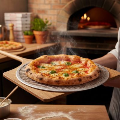 Perforált Alumínium Pizzasütő Lemez 28 cm – de Buyer
