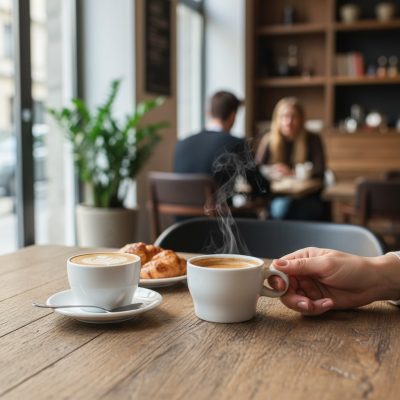 Alpes kávéscsésze, 100 ml-es, 6 db-os csomag, sorolható porcelán