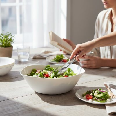 PARMA FEHÉR salátás 24x24cm 2 liter - Bormioli Rocco opál üveg