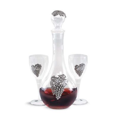 2 db boros pohár ón verettel díszdobozban ARTINA