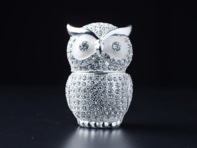 Bagoly titkos ékszertartó szelence