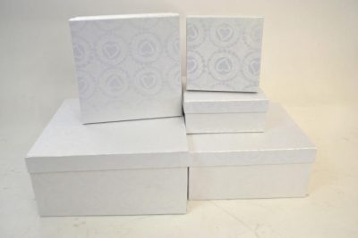 Díszdoboz szett 5 db-os szögletes