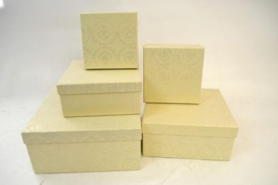 Díszdobozos szett 5 db-os szögletes - Arany