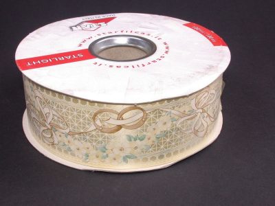 Esküvői szalag 50 mm / 100 m Vaj
