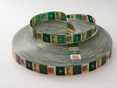 Zöld karácsony szalag 31 mm széles