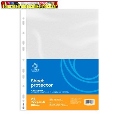 Bluering Genotherm, lefűzhető, A4, 80 mikron, víztiszta felület 100db/cs