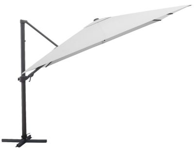 Kettler EASY TURN napernyő 300×300 cm – 360° forgatható, konzolos, UV 50+, világosszürke